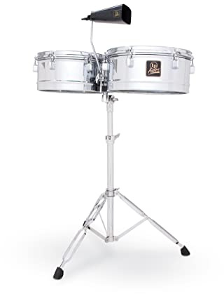 Latin Percussion LPA256 Aspire Series 13 & 14 Timbale Set with Cowbell