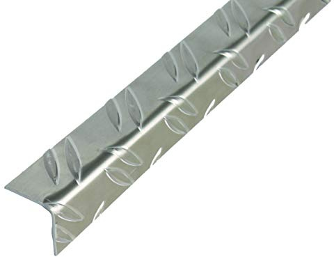 Alberts 468873 Winkelprofil | Riffel-Prägung | Aluminium, blank | 1000 x 41,2 x 41,2 mm
