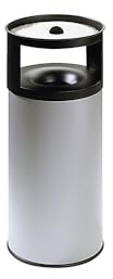 TKG Ascher Standascher Abfallbehälter Kombi Abfallsammler, Florenz, 75 ltr., weiß,rot,grau,schwarz Version: 3 - grau