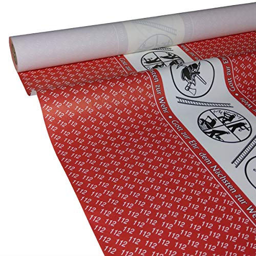 JUNOPAX Papiertischdecke 50m x 1,00m Feuerwehr