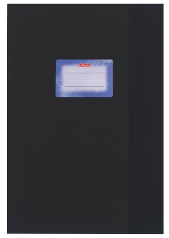 5 Heftumschläge / Hefthüllen DIN A4 / Baststruktur / Farbe: schwarz