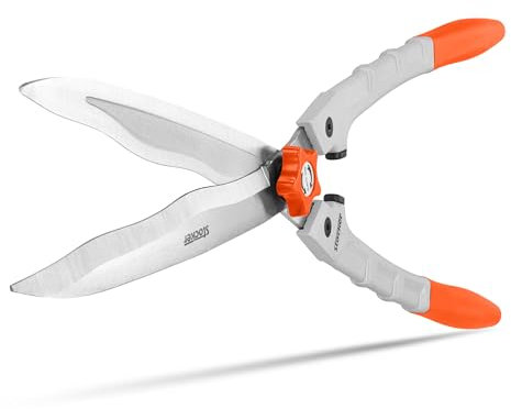 STOCKER - Profi Heckenschere 56, Extra Scharfe Hard-Chrome-Wellenschliffklinge, Ergo Anti-Rutsch-Griffe, Robuste 1 kg Ausführung, Präzises Schneiden, 56 cm Klinge