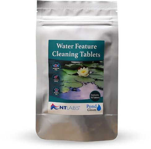 NT Labs Pond Gleam Tablets, Water Feature Cleaning Tablets, Restores the Sparkle of Your Water Feature, Removes Green Stains From Water Features
