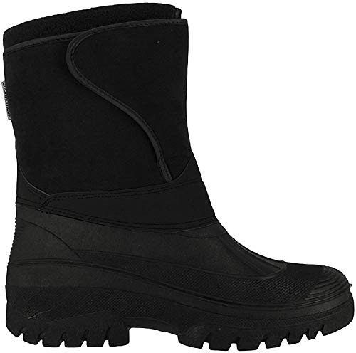 New Black Unisex Mens Ladies Horse Riding Yard Waterproof Stable Walking Rain Snow Winter Ski Wellies Wellington Wellys Warm Farm Mucker Boots - Black - 9 UK