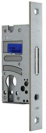 BKS Riegelschloss/Zusatzschloss mit 45mm Dornmaß, Stulp: 24 x 160mm, DIN Links/Rechts verwendbar incl. SN Montageset