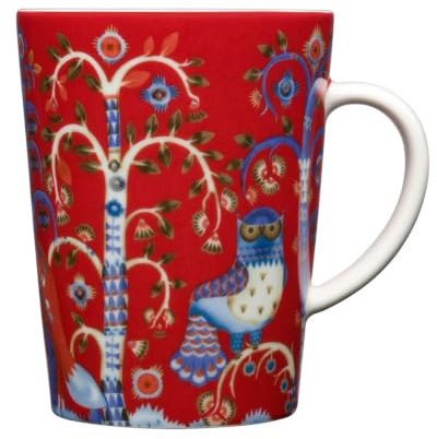 Iittala 1012483 Taika Tasse 0,4L, rot, Porzellan