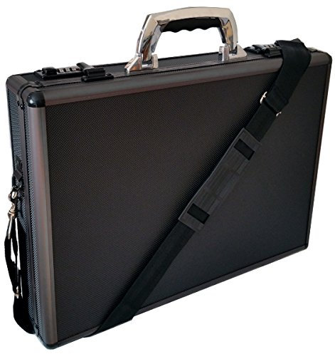 Hard Wearing Aluminium Briefcase with Combination Locks Ideal for Tradesmen Laptop Padded Briefcase Attache