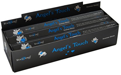 Stamford - Stick di incenso, 6 Confezioni (90 Bastoncini di incenso), Gamma in Nero, Angels Touch