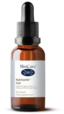 BioCare Nutrisorb Iron - Liquid Iron Gluconate for Red Blood Cell Formation and Energy - 15ml