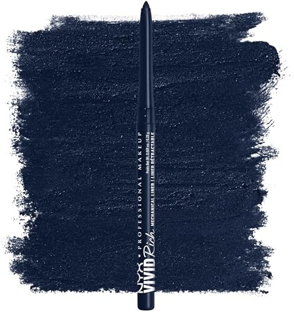 NYX PROFESSIONAL MAKEUP Mechanical Eye Pencil, Vivid Rich Mechanical, Creamy Retractable Eyeliner - Sapphire Bling, Deep Blue Eyeliner