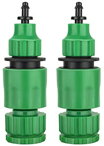 BeGrit Garden Hose Pipe One Way Adapter Tap Connector Fitting for Irrigation 2-Pack