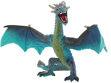 Bullyland 75592 - Spielfigur Türkiser Drache, ca. 10,3 cm, detailgetreu, PVC-frei, ideal als kleines Geschenk für Kinder ab 3 Jahren