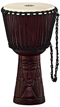 Meinl Percussion African Style Djembe - Große Handtrommel - Mit Ziegenfell - Durchmesser 12 Zoll - Mahagoni, Braun (PROADJ4-L)
