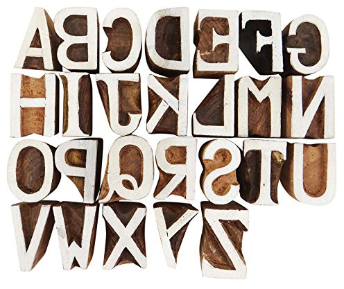 Wooden Stamp Alphabet Decorative Blocks Decorative Blocks Handcarved Stamp
