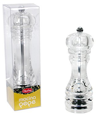 Home Carbonio Macinapepe, Acrilico Inox, Trasparente, 30 cm