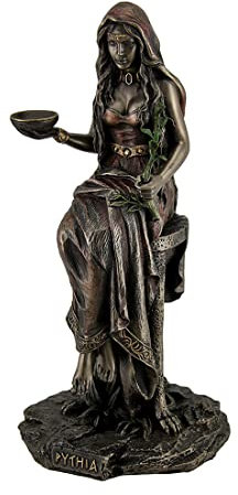 Veronese Design Pythia Statue en Bronze Oracle de Delphes au Temple d'Apollon