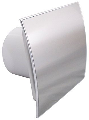 Extractor de baño 100 mm/4 temporizador sensor de humedad EI-100H acabado cromado liso