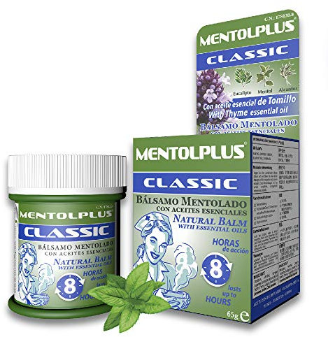 Mentolplus Classic Bálsamo Mentolado 100% Natural, Inspira y ¡Respira!, con Aceites Esenciales 65 ml