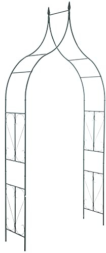 CLP Arche A Rosiers 40 cm I Treilli De Jardin en Métal Solide I Support pour Plantes Grimpantes pour Fixation Au Sol, Couleur:Vert