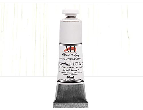 Michael Harding Artist Oil Colors - Titanium White 2 Linseed Oil - 40ml Tube by Michael Harding