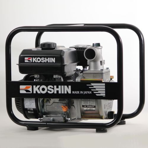 Pompe à eaux usées KOSHIN Japon STV-50X avec un moteur à essence 2 50 mm, motopompe, pompe pour eau avec limon, sable et pierres jusqu'à 8 mm