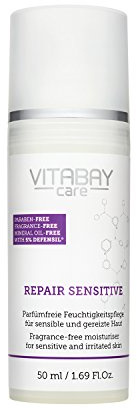 Vitabay Repair Sensitive 50 ml Creme • Bei Neurodermitis & Schuppenflechte | Mit Urea & Defensil • Spendet Feuchtigkeit • Für sensible und gereizte Haut • Made in Germany