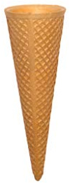 PJaspert Eiswaffeln | Eishörnchen - Halbsüße Knuspertüten Bello 115mm x Ø47mm 30 Stück