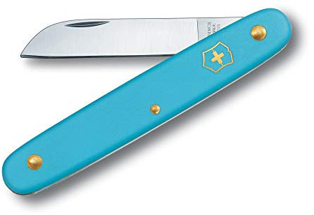 Victorinox Blumenmesser, Garten, Schweizer Taschenmesser, Gärtner und Floristen, Klinge, gerade, hellblau