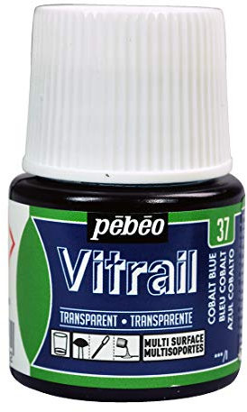 PEBEO Vitrail 050-037 Vernice Effetto Vetro colorato 45 ml, Colore Blu Cobalto