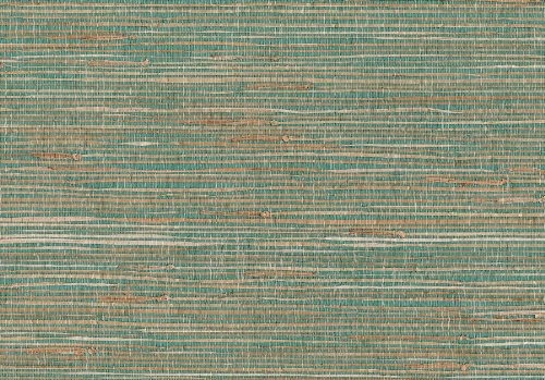 Brewster Home Fashions 53-65606 Keiko Grasscloth Wallpaper, Aqua