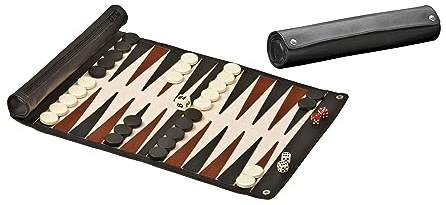 Philos 1713 - Backgammon zum Rollen, Kunstleder für die Reise