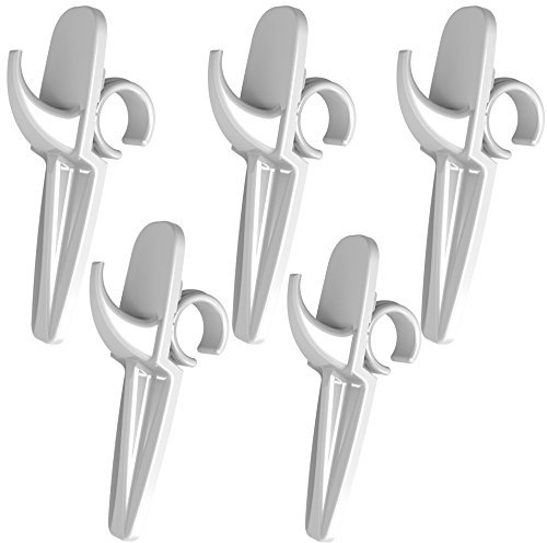 5 Stück Haken für Handtuchheizkörper, Heizkörperhaken Weiß, Rundheizkörper Badheizkörper Handtuchhalter Handtuchhaken, Bademantel Haken für Alle Standard Heizkörper, Made in Germany