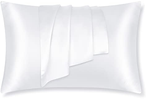 LULUSILK Seide Kissenbezug 40x80cm Weiß, Haar- & Hautpflege, 1 Stück | 100% echte Maulbeerseide, verdeckter Reißverschluss. Atmungsaktiv, sommerkühlend. Geschenkverpackung.