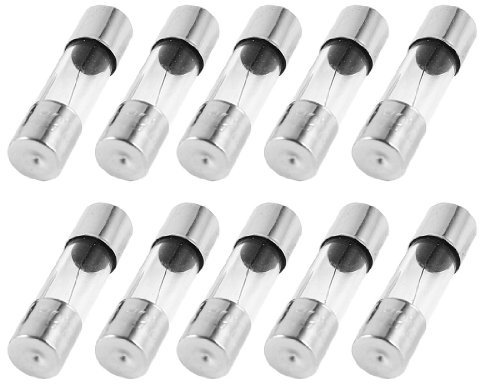 sourcing map Fusibles de tubo de vidrio tipo soplado rápido de 10 piezas 5x20mm 250V 2.5A