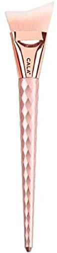 CALA. Brocha de Maquillaje Cala Rose Bliss Pro Contour Brush. Brocha Contorno Profesional. Cabezal Angulado Curvado. Para Cremas o Polvo. Efecto Contouring. Mango Ergonómico.
