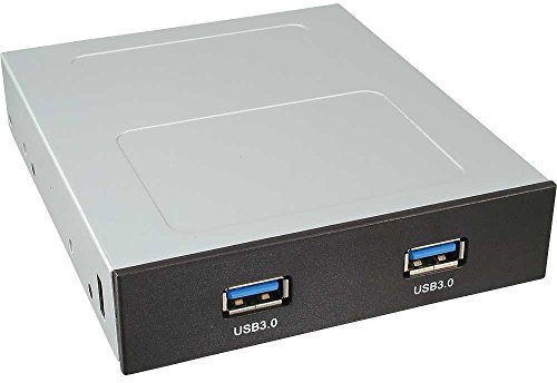 InLine 33394C Frontpanel für den 3,5 Floppy-Schacht, 2x USB 3.0, schwarz