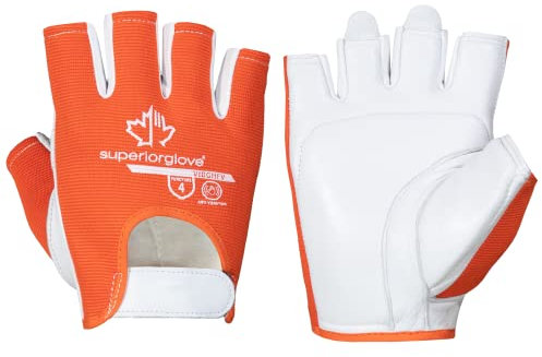 Superior VIBGHFV Vibrastop Goatskin Leather Palm Half-Finger Vibration-Dampening Glove, Work, Large (Pack of 1 Pair) by Superior Glove Works