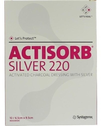 Actisorb 220 Silver 6,5x9,5 cm Steril Kompressen