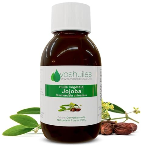 VOSHUILES - Huile de Massage Neutre (Sans Parfum) - Huile Végétale de Jojoba à Mélanger pour les Massages - 250ml - Soin Naturel pour Peau Douce et Hydratée