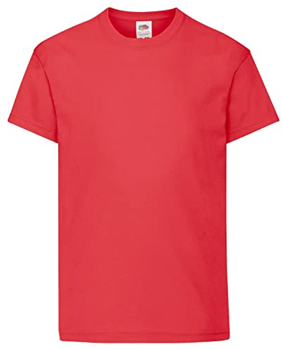 Fruit of the Loom Childrens/Kids Original Short Sleeve T-Shirt (12-13 Years) (Red)