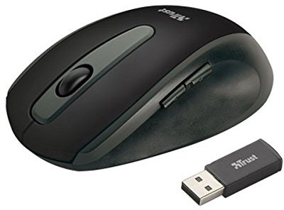 Trust EasyClick Mouse wireless a 5 Tasti con Tecnologia Ottica a 1000 DPI, Grande