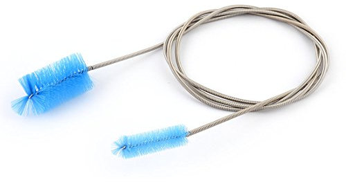 sourcing map Fischschüssel Aquarium Filter Schlauch Rohr Nylon Doppelreiniger Reinigung Bürste de