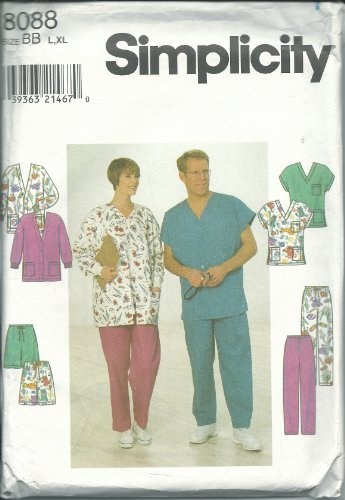 Simplicity 8088BB Schnittmuster für Damen-Kittel, Gr. L-XL