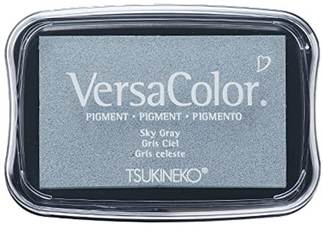 Tsukineko Versacolor Pigment Stempelkissen, Synthetic Material, grau, 9.9 x 6.6 x 1.8 cm