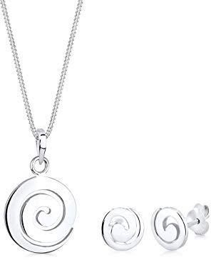 Elli Damen Schmuckset Spirale Anhänger basic modern in 925 Sterling Silber