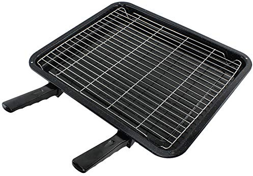 SPARES2GO Extra Large Grill Pan, Rack & Dual Detachable Handles for New World Oven Cookers