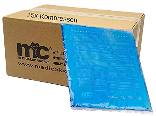 Medicalcorner24 Kalt Warm Kompressen, Gel, 30 x 40 cm, 15 Stück