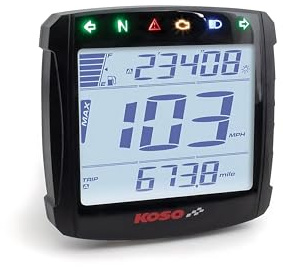 Tachometer 4260303013831 XR-S KOSO 1 KOSO Digital, universal, Speed/ODO/Trip/TIME/Fuel, blau beleuchtet, E-Prüfzeichen