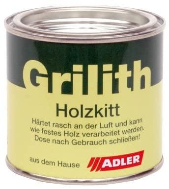 ADLER Grilith Holzkitt Spachtelmasse Kitt für Holz Möbel Basteln Reparieren Erle 200 ml