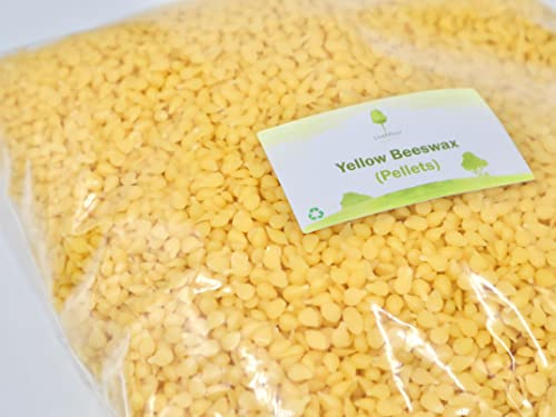 LiveMoor 500g Yellow Beeswax Pellets - Naturally Fragrant